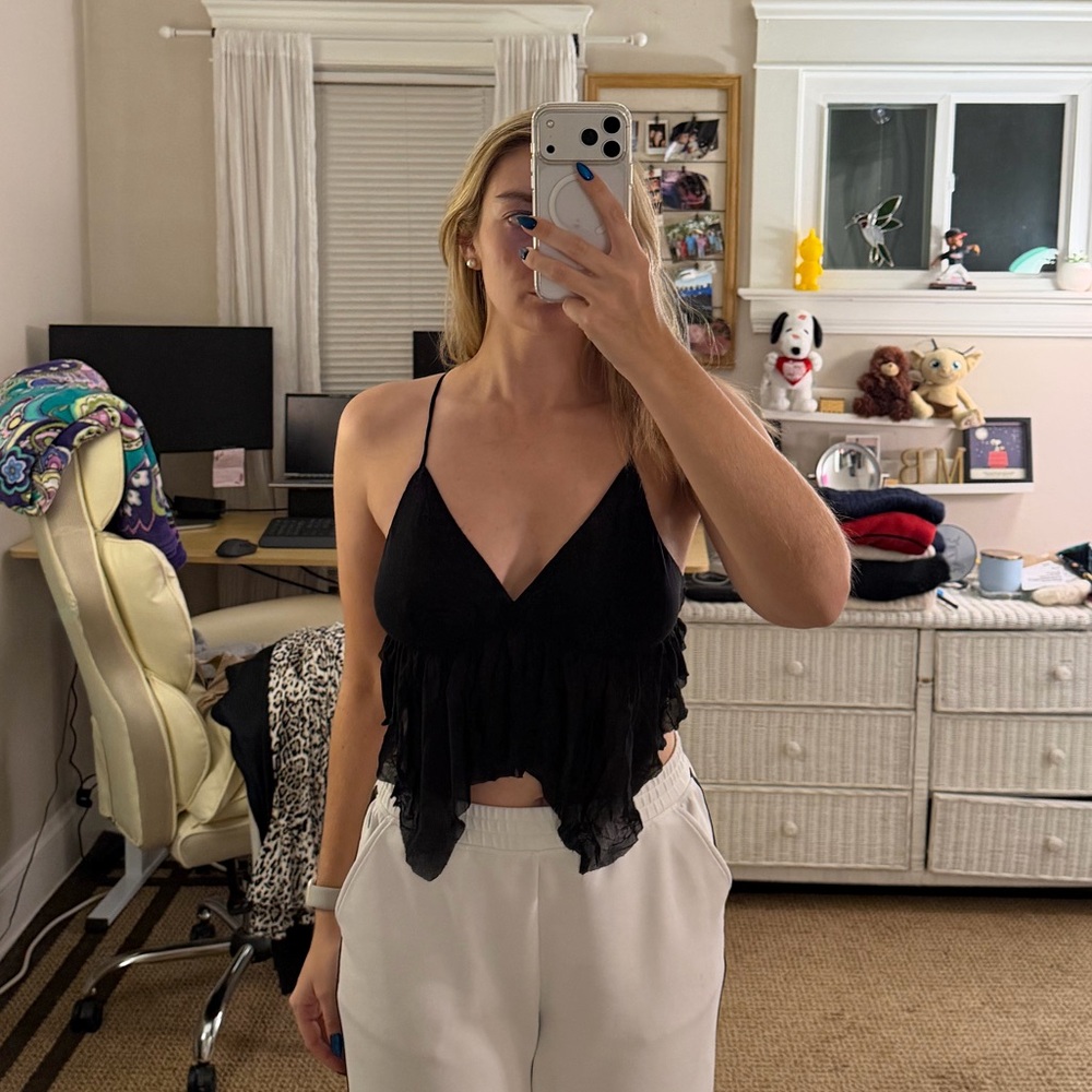 Urban Outfitters Black String Top